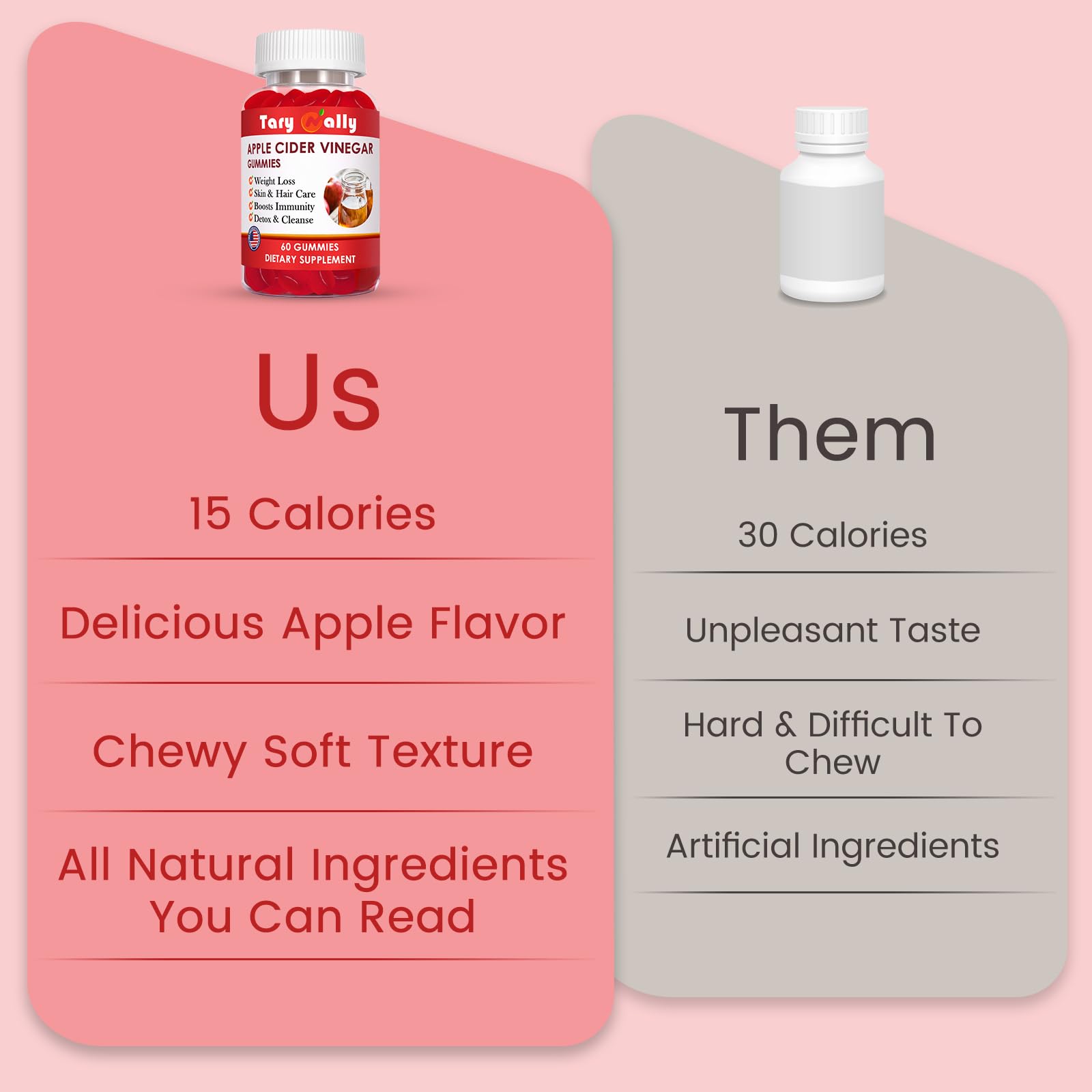 Apple Cider Vinegar Gummies Keto ACV Gummies for Weight Loss and Belly Fat Tary Nally