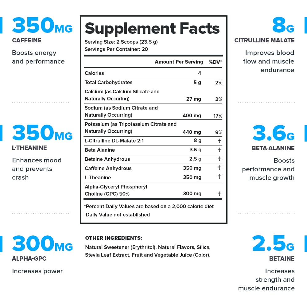 LEGION Pulse Pre Workout Supplement - All Natural Nitric Oxide Preworkout Drink LEGION