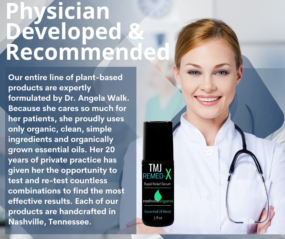 Dr. A's TMJ Remed-X Rapid Relief Serum | Deep Muscle & Jaw Tension Essential Oil Cream Doctor Angela Essential