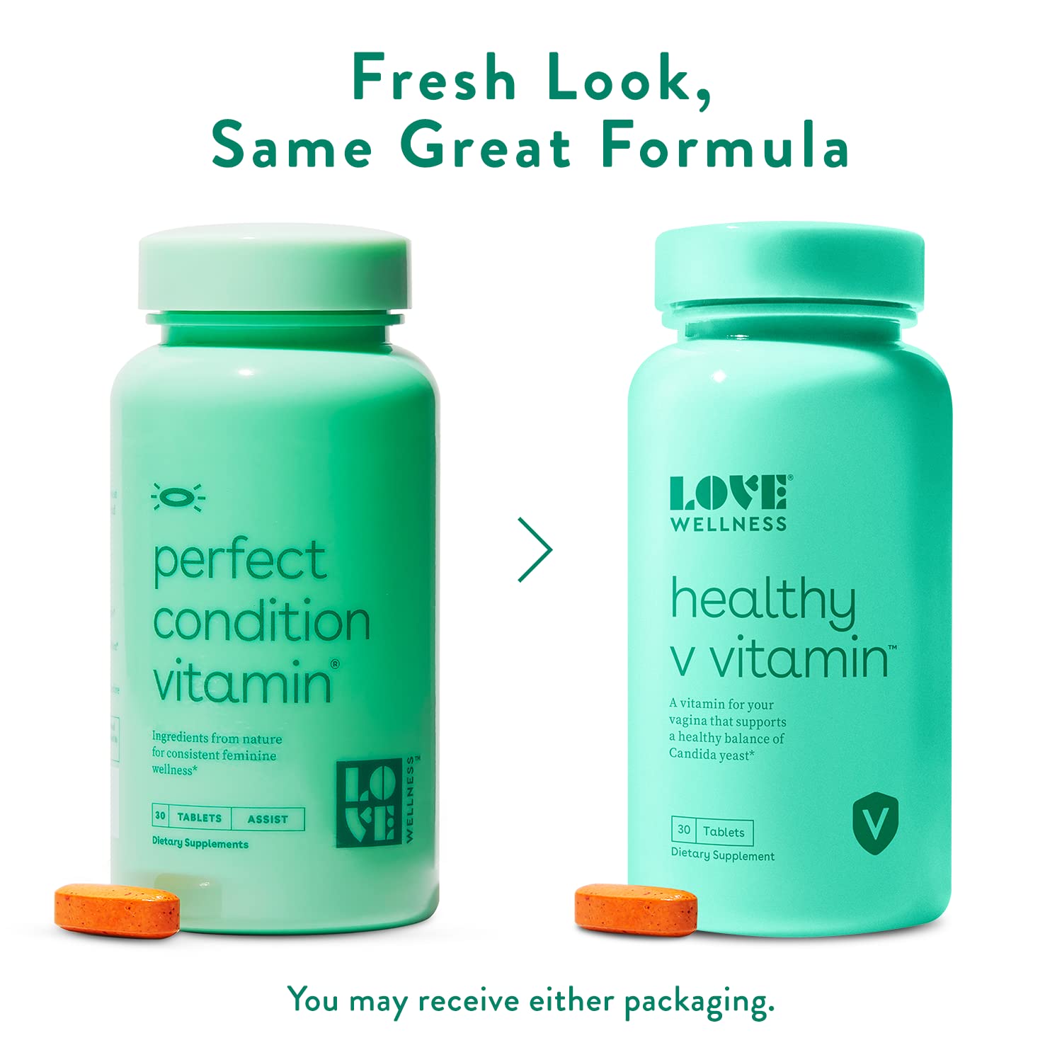 Love Wellness Women's Vaginal Health Supplement, Healthy V Vitamin | Maintains pH Balance, Gut Health Love Wellness