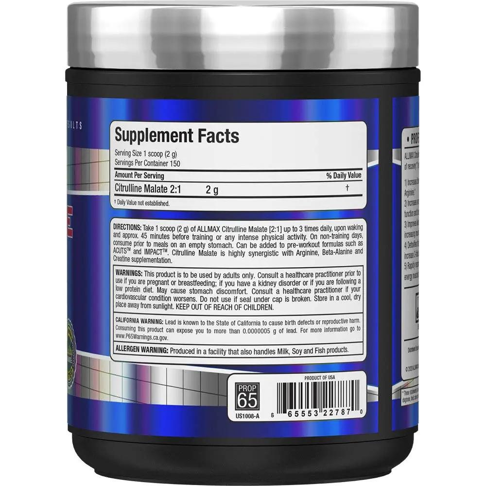 ALLMAX Essentials CITRULLINE MALATE 2:1 - 300 g Powder - Improves Endurance ALLMAX Nutrition