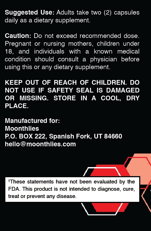 Moonthlies PMS Relief Supplement for Women Menstrual Cycle Support - Naturallly balance Mood Swings MOONTHLIES