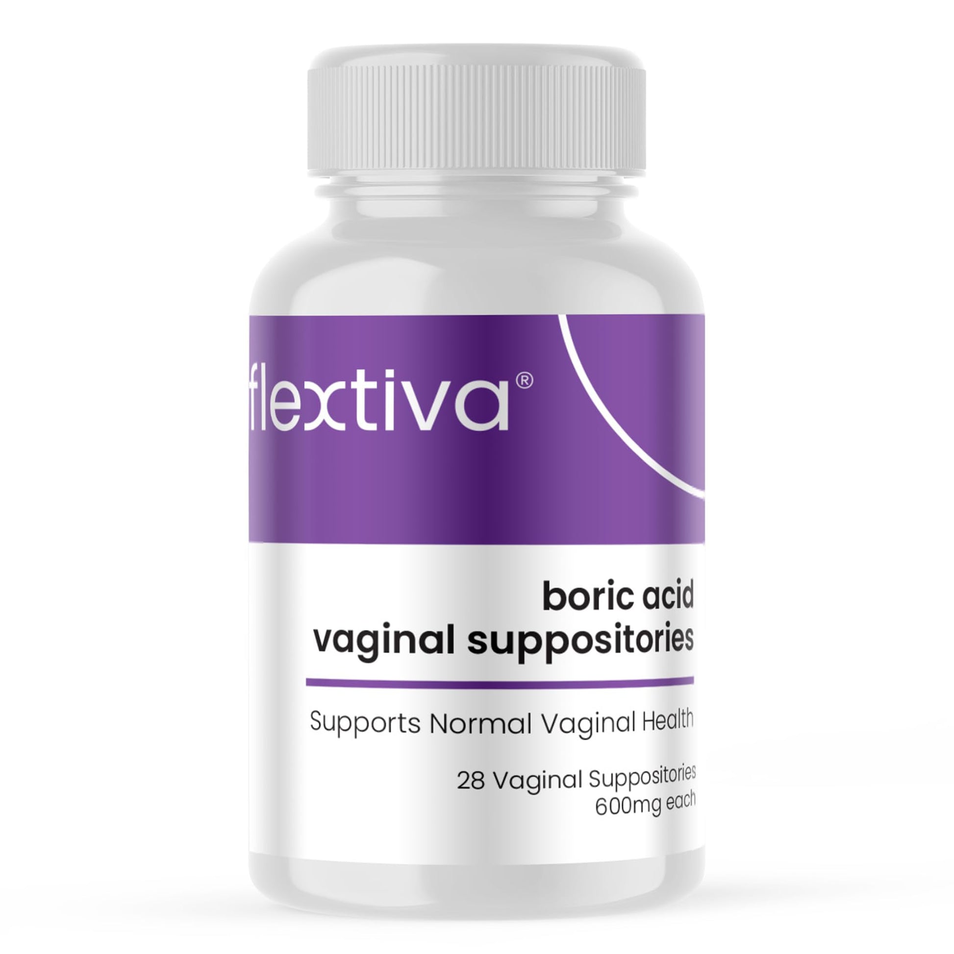 Flextiva Boric Acid Vaginal Suppositories - Boric Acid Pills for Women - Vaginal Health pH Balance for Women