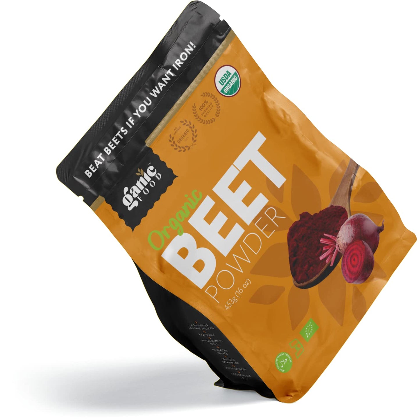 Ganic Food Organic Beetroot Powder, 16 Ounces