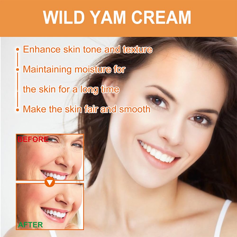 Wild Yam Cream,Anna's Wild Yam Cream for Hormone Balance,Wild Yam Root Cream Promoting Perimenopause smileface man