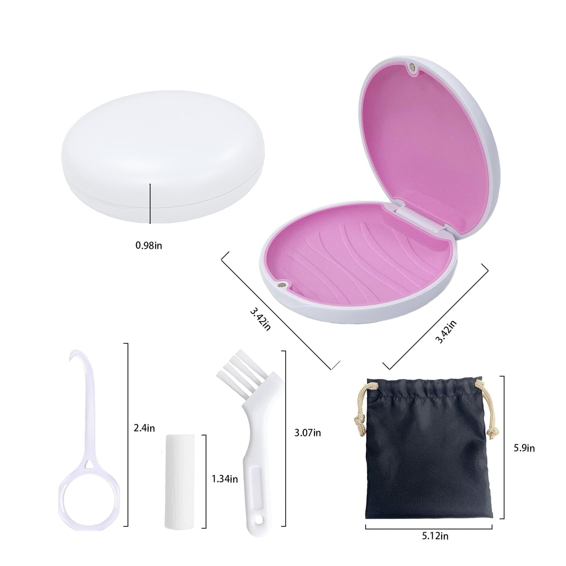 Retainer Case,Cute Slim Aligner Case Compatible with Invisalign,Retainer Holder with Aligner Remover Maoerdental