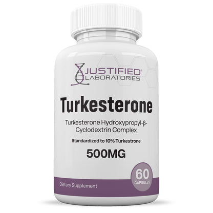 Justified Laboratories (5 Pack Turkesterone 500mg 10% Standardized Naturally Increase