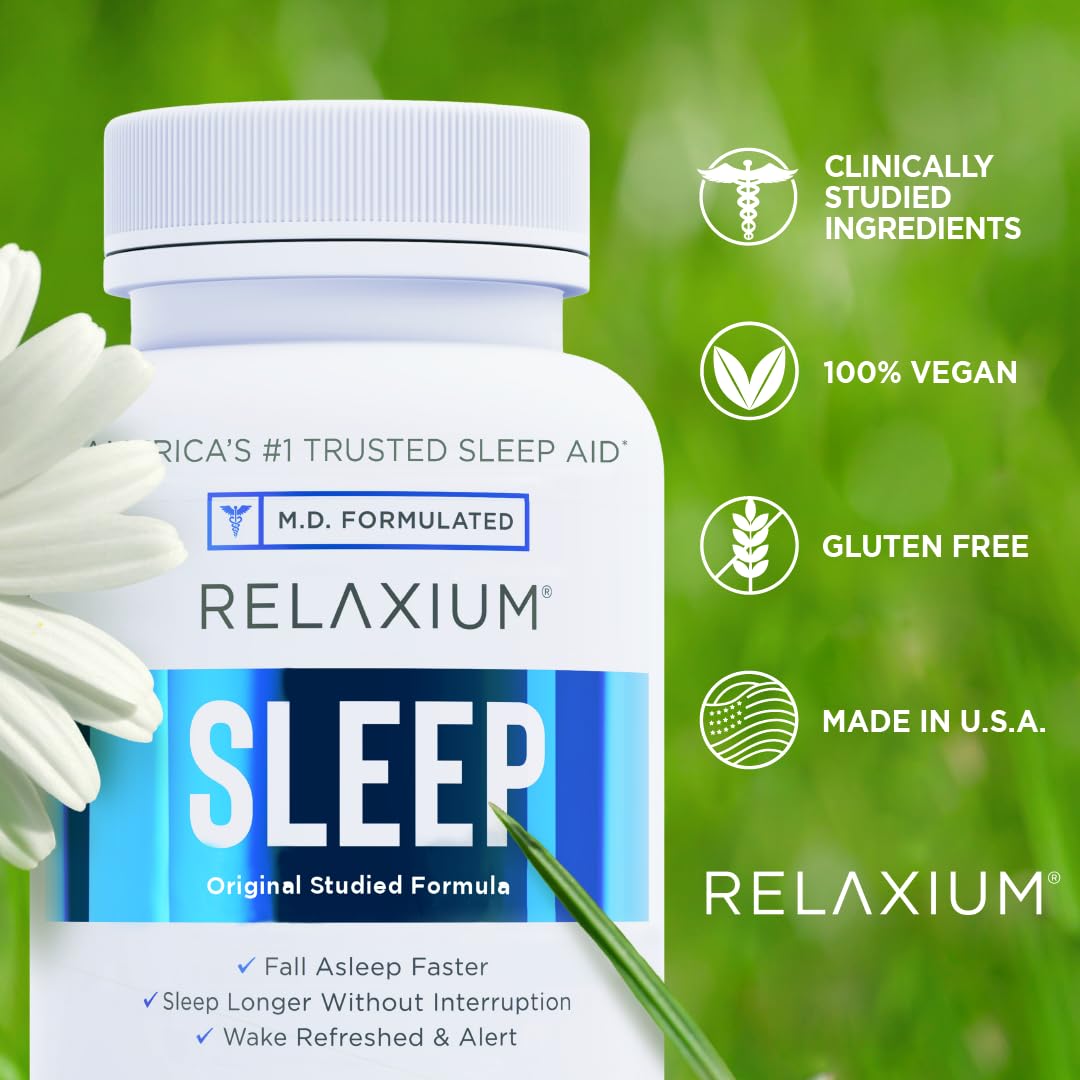 Relaxium Sleep Aid, 30-Day Supply, Dietary Supplement for Better Sleep Relaxium