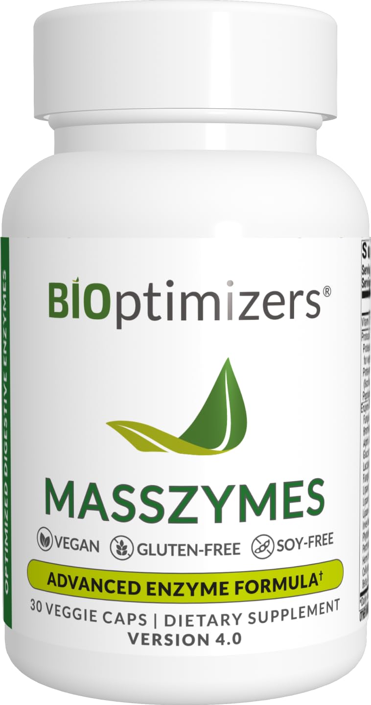 BiOptimizers MassZymes - Complete Digestive Enzymes Supplement for Gut BiOptimizers