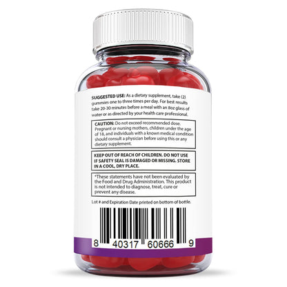Justified Laboratories (5 Pack) Ketofitastic Keto Gummies 1000MG ACV with Pomegranate