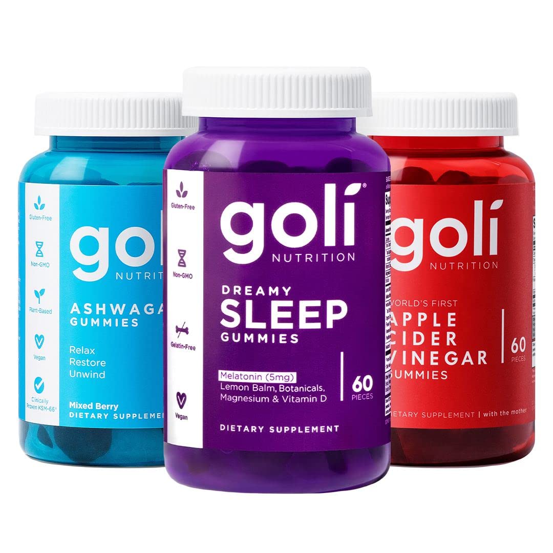 Goli - Sleep, Apple Cider Vinegar & Ashwagandha Gummy Bundle