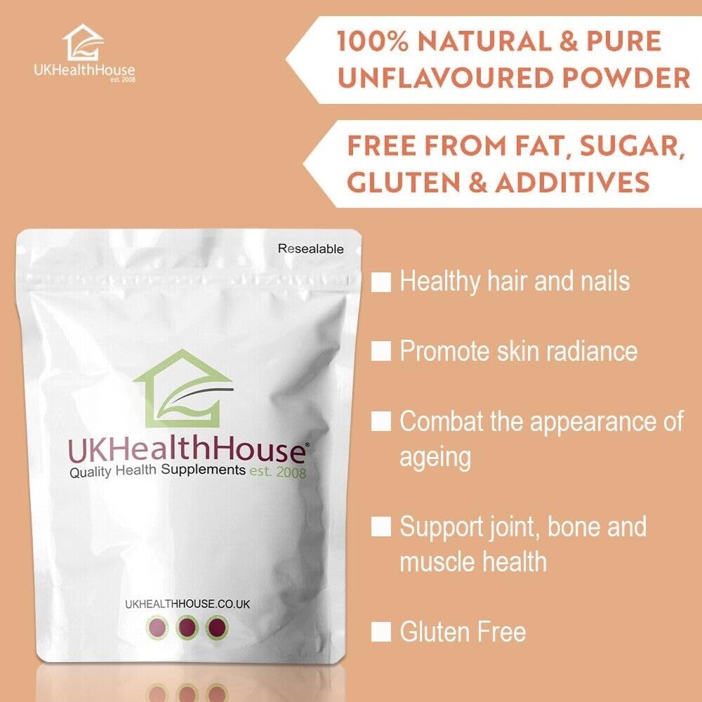 100g UKHealthHouse Collagen Powder, Bovine Collagen Peptides Powder - Collagen Supplements