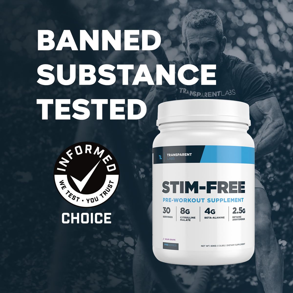 Transparent Labs Stim-Free Pre-Workout - Caffeine & Stim Free Pre Workout Powder