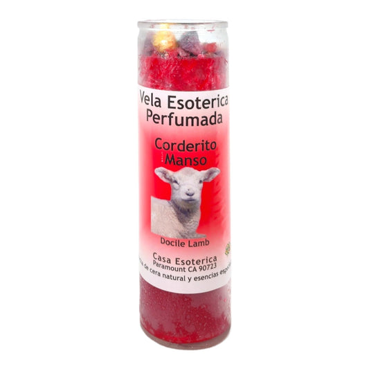 Calming Lamb-Palm Wax Spiritual Intention Spell Candle-[RED] | Vela CASA ESOTERICA PERFUMADA
