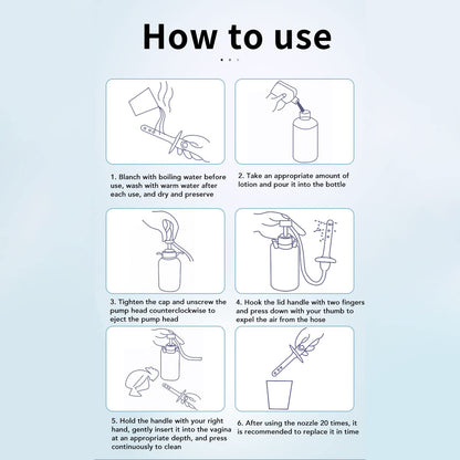 Vaginal Douche Cleaner,350ml Vaginal Cleanser Vaginal Douche Reusable Vaginal Cleansing System