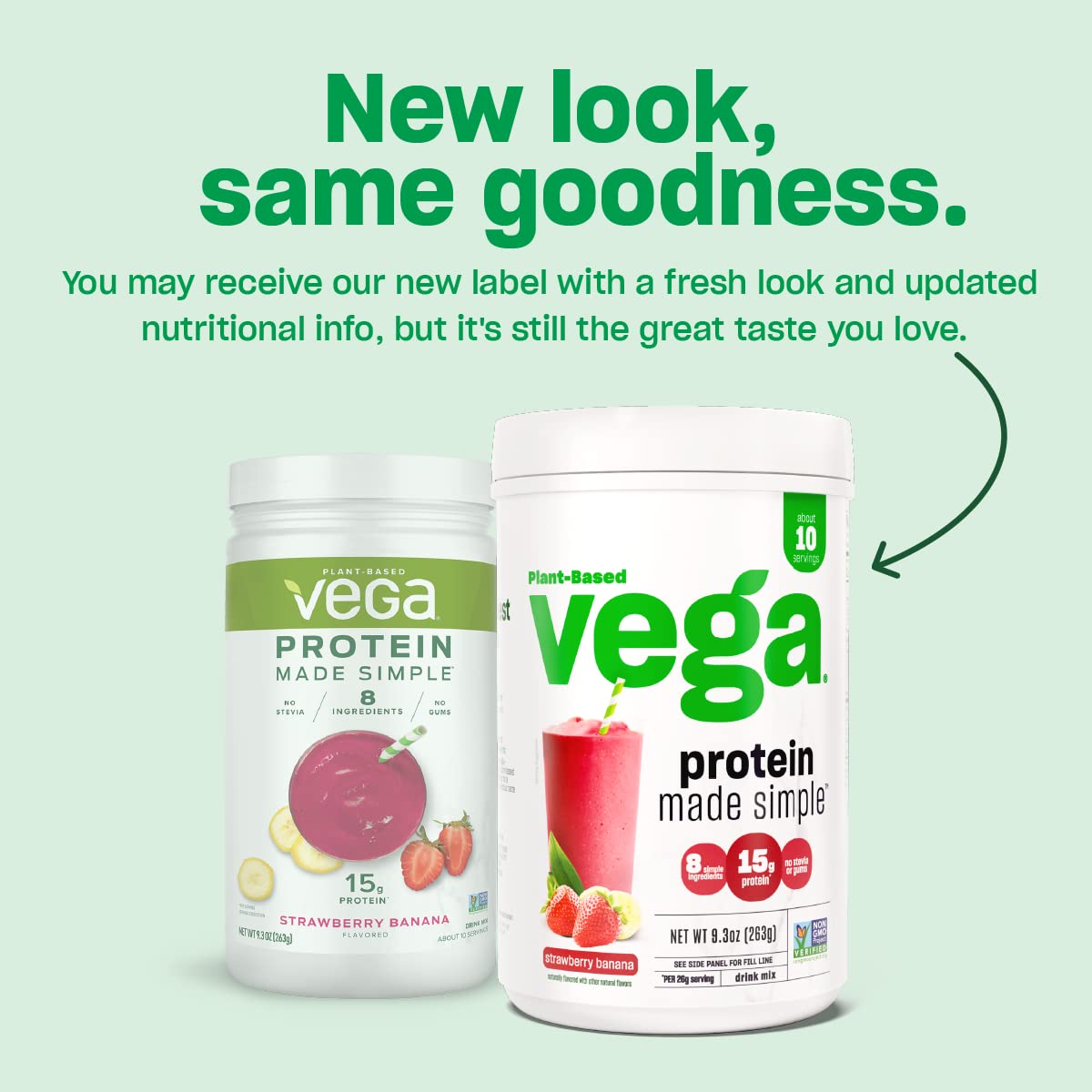 Vega Protein Made Simple, Caramel Toffee - Stevia Free Vegan Protein Powder, Plant Based Vega
