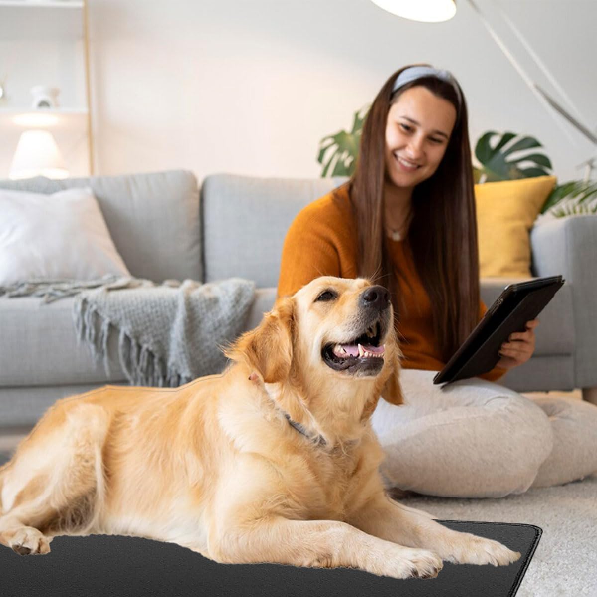 LOYDBDT Grounding Mat,11.8x23.6inches,Grounding Mat with 15ft Grounding Cord LOYDBDT