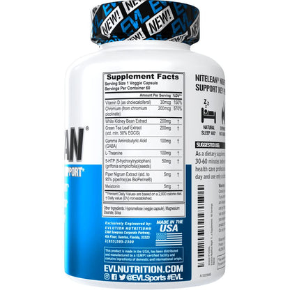 Evlution Nutrition Night Time Fat Burner Support - Overnight Sleep and Weight Loss Support