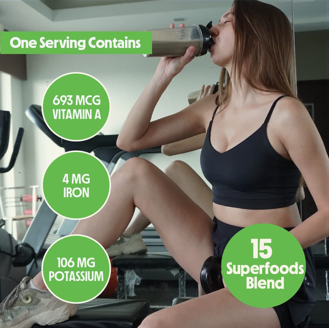 Better Alt Greens Powder, Helps Reduce Bloating, 15 Super Greens- Blend of Spirulina Better Alt