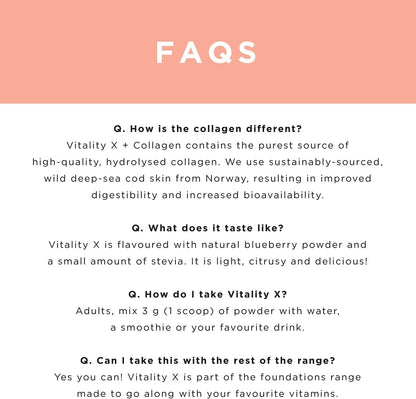 JSHealth Vitamins Vitality X + Collagen - Beauty Powder Supplement with Vitamins C & E