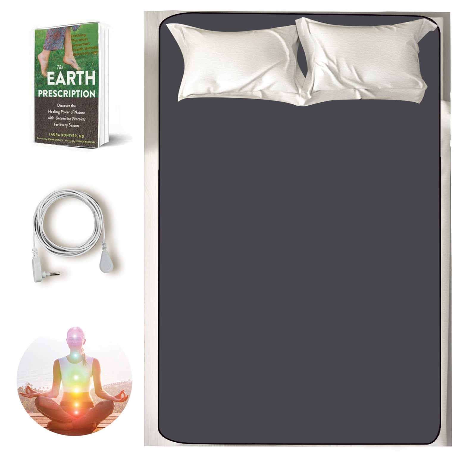 Grounding Mat, Grounding Mattress Cover Pad Grounding Mats Earth Connected Conductive Carbon