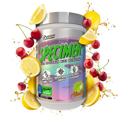 Glaxon Specimen High Stimulant Pre Workout Powder, Preworkout with 300mg Caffeine