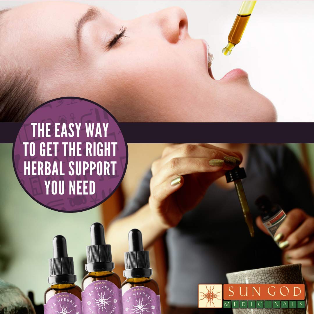 Ra Herbals Organic Red Clover Liquid Extract - Menopause Support - 1 fl oz Sun God Medicinals