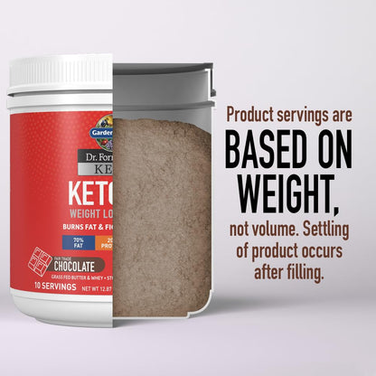 Garden of Life Dr. Formulated Keto Fit Weight Loss Shake - Chocolate Powder, 10 Servings
