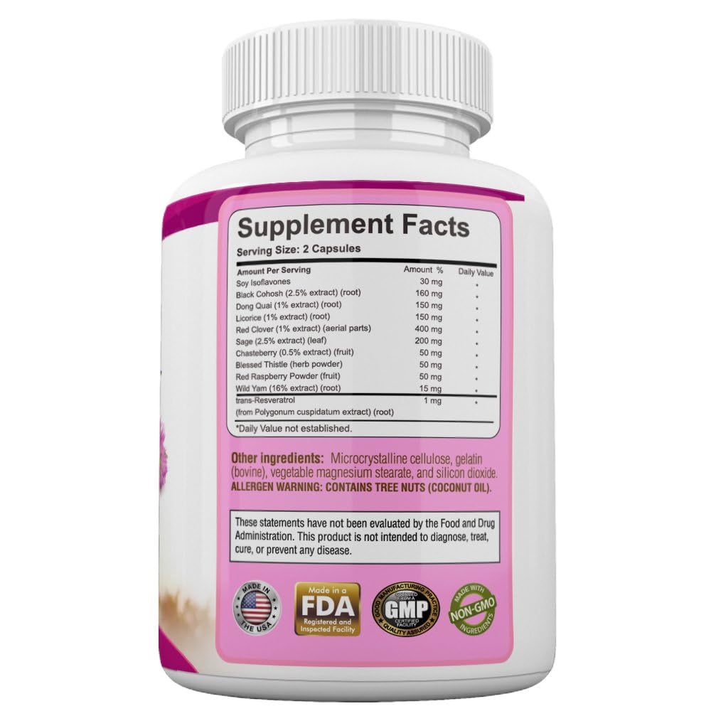 Menopause Relief Support For Hot Flashes Nights Sweats Hormonal Balance Support Supplement