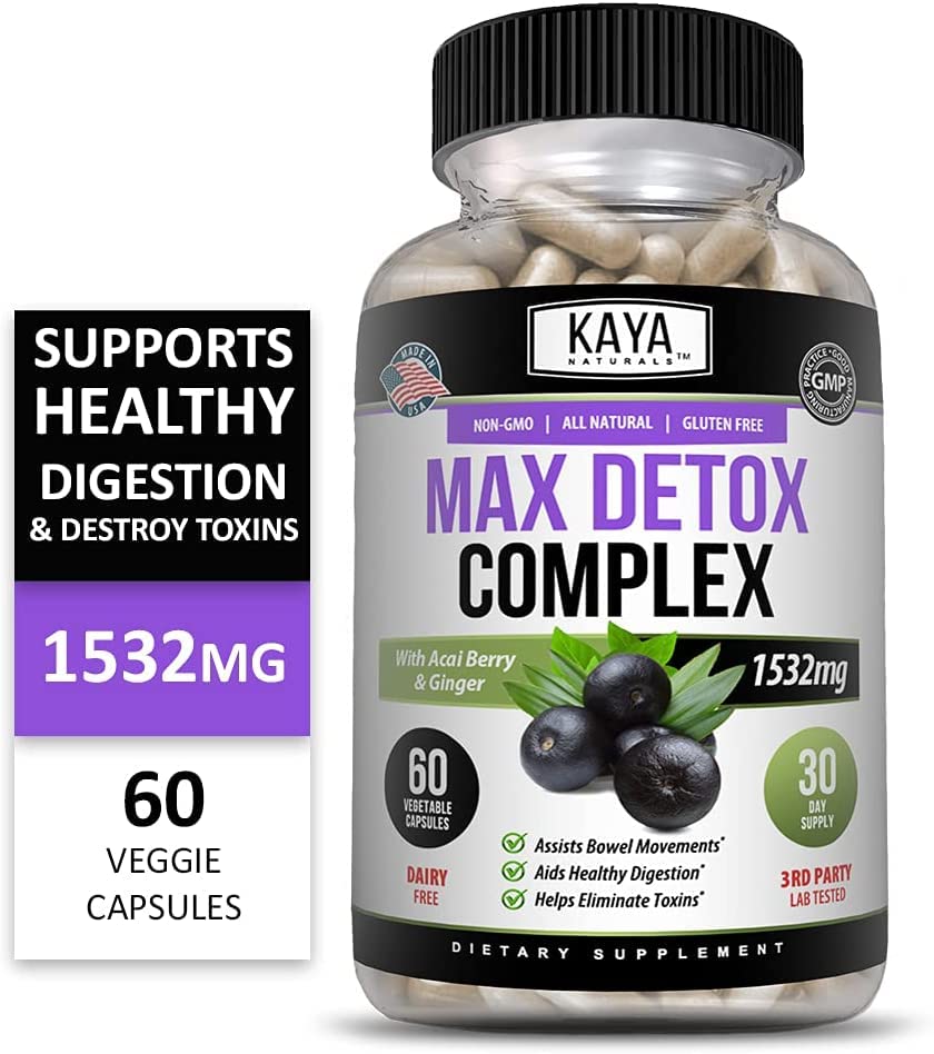 Kaya Naturals - Max Detox - 100% Natural, Healthy, Safe & New, Pure Herbal Ingredients Kaya Naturals