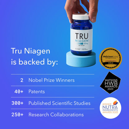 TRU NIAGEN - Patented Nicotinamide Riboside NAD+ Supplement. NR Supports Cellular