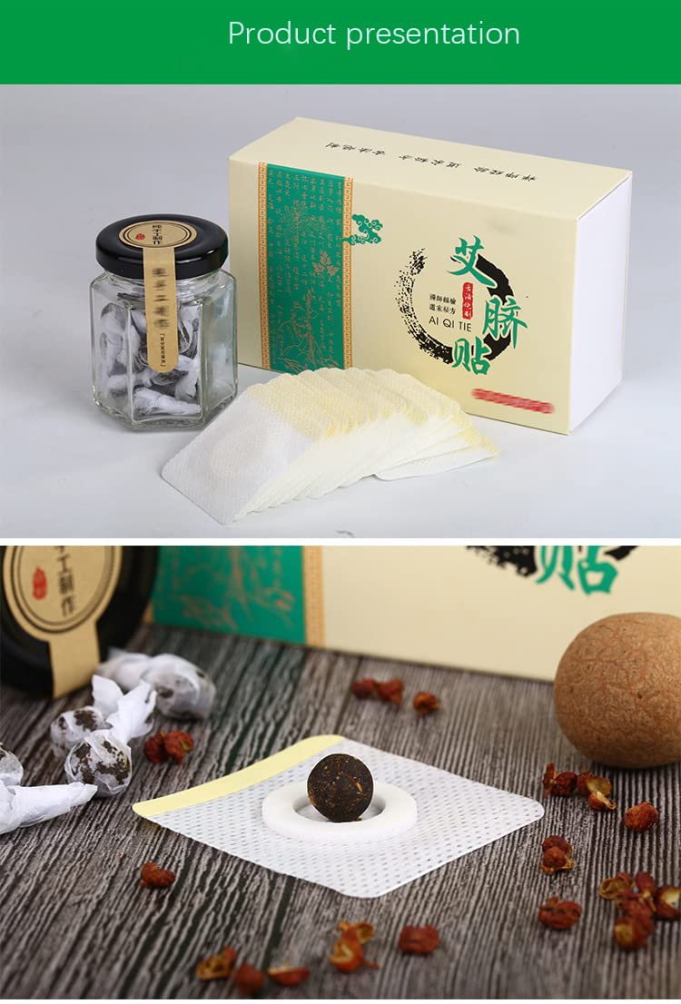 Mugwort Belly Patch,Moxibustion Belly Button Patch for Men and Women 30Pcs/Box Heath Secret