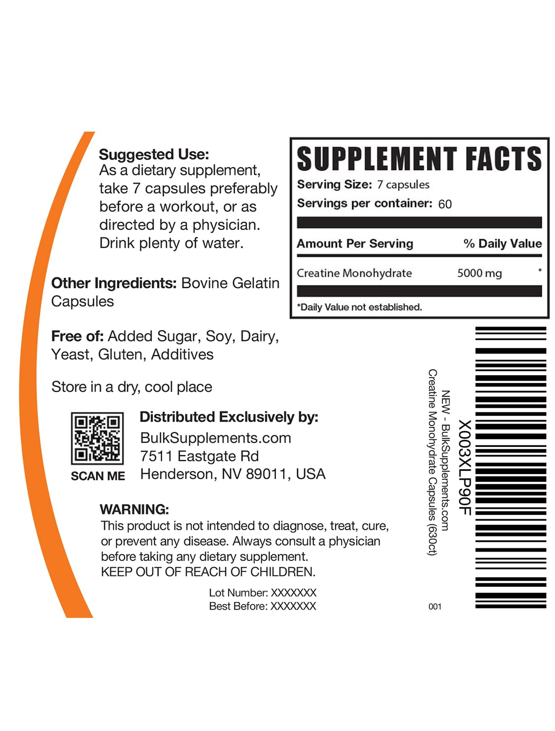 BULKSUPPLEMENTS.COM Creatine Monohydrate Capsules - Micronized Creatine Monohyd BULKSUPPLEMENTS.COM