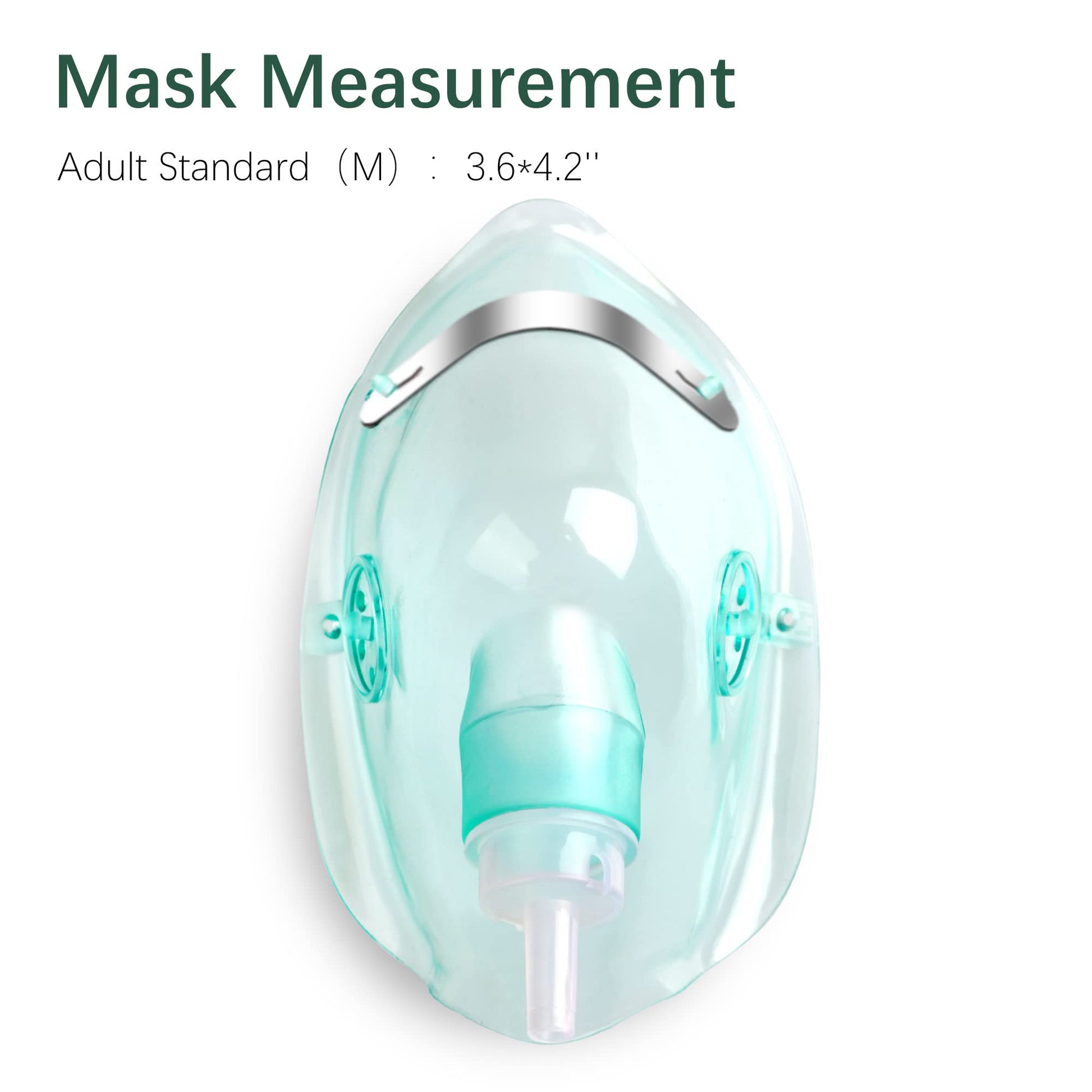 ANSNF 2 Pack Oxygen Mask for Face Adult with 6.6' Tube & Adjustable Elastic Strap - Size M+L ANSNF