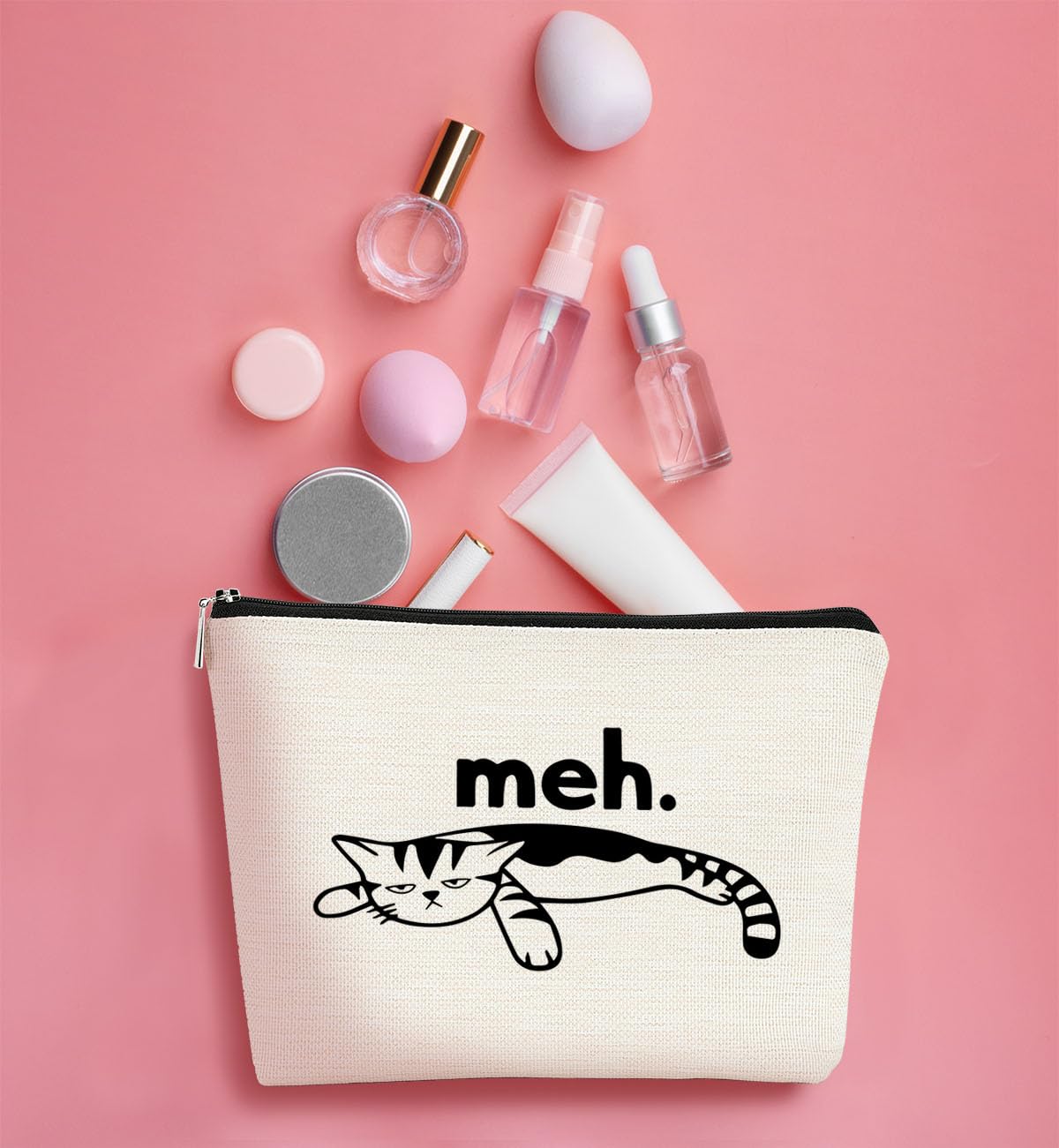 BARPERY Cat Gifts for Cat Lovers Cats Small Makeup Bag,Sanitary Napkin Storage Bag, Menstrual Cup BARPERY