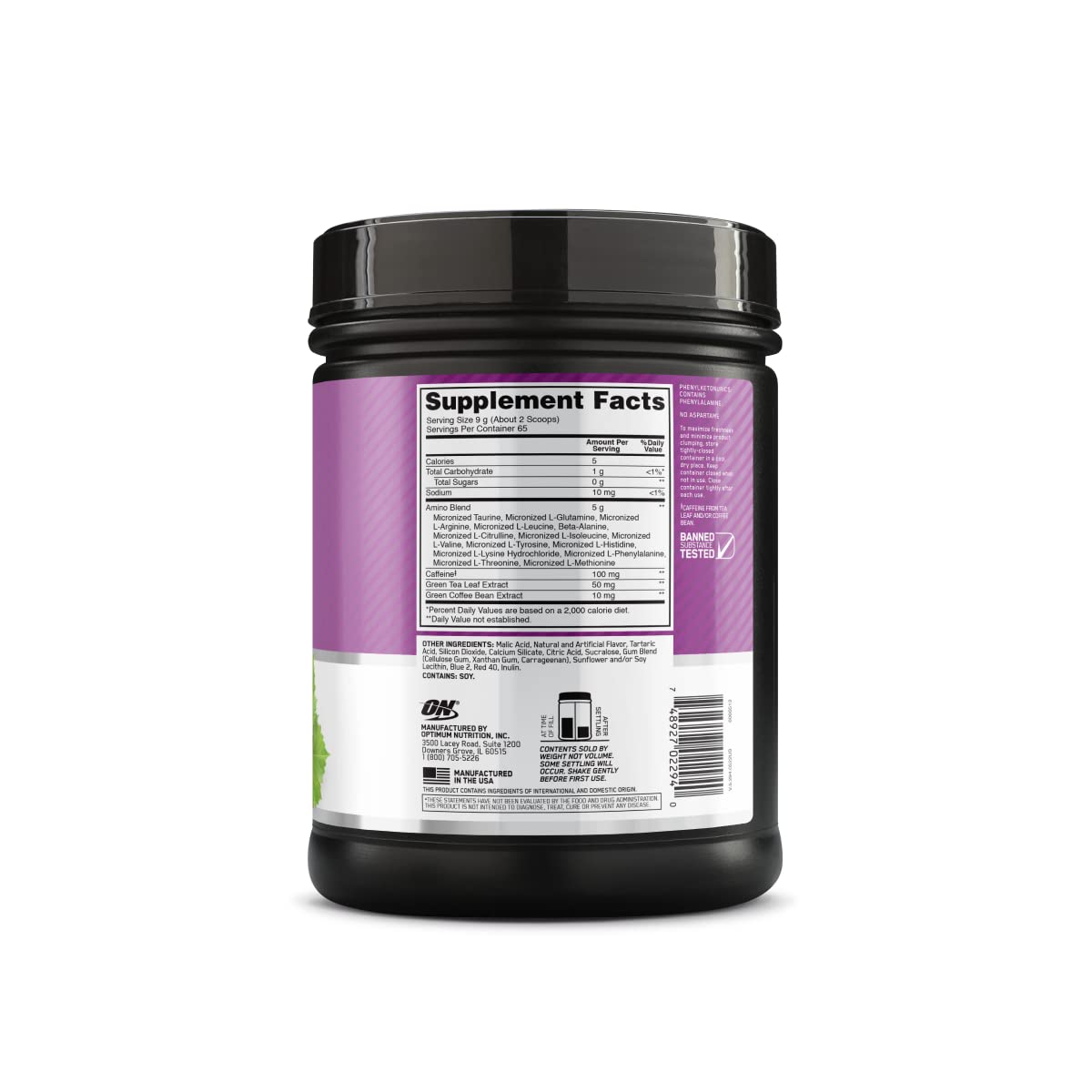 Optimum Nutrition Amino Energy - Pre Workout with Green Tea, BCAA, Amino Acids Optimum Nutrition