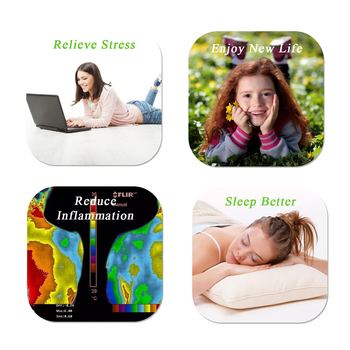 WAUZOBLE Grounding Mat, Grounding Bed Foot Mat with 1 Grounding Cord Indoor Mat Improving WAUZOBLE