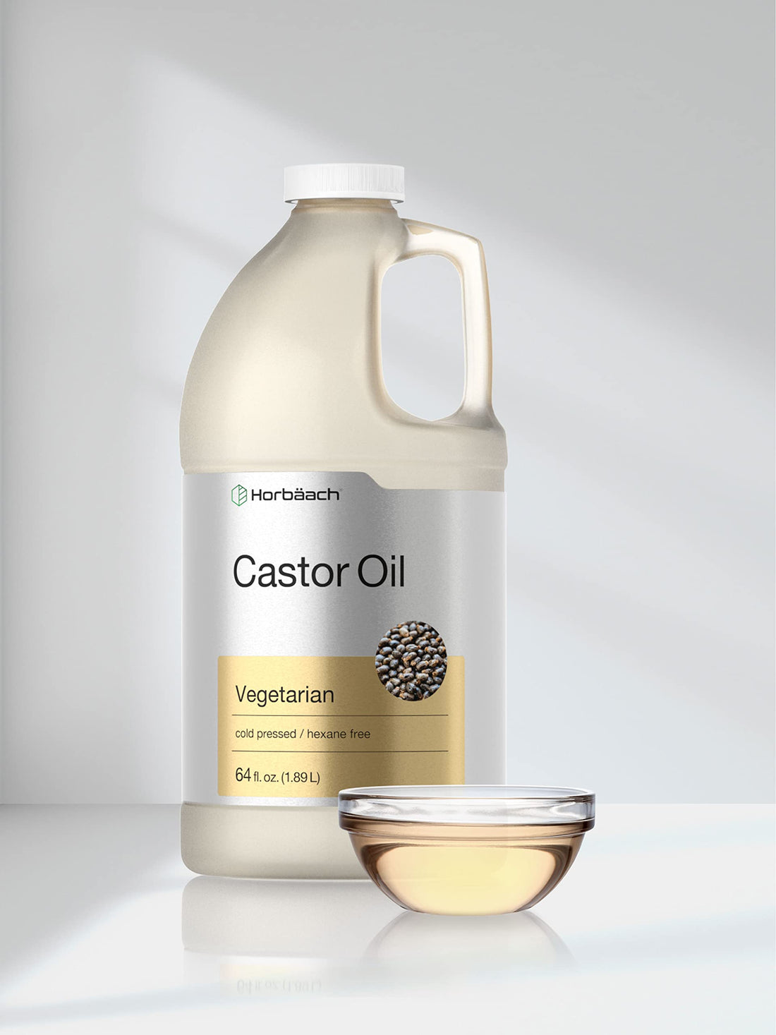 Castor Oil 64oz | for Hair Health, Eyelashes & Eyebrows | Hexane Free & Cold Pressed