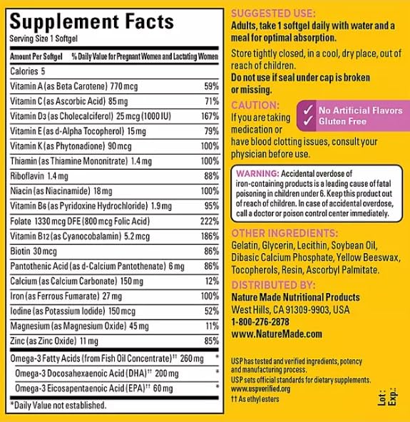 MUNCHIE MIX Prenatal + DHA, 200mg Softgels (150 ct.) MUNCHIE MIX