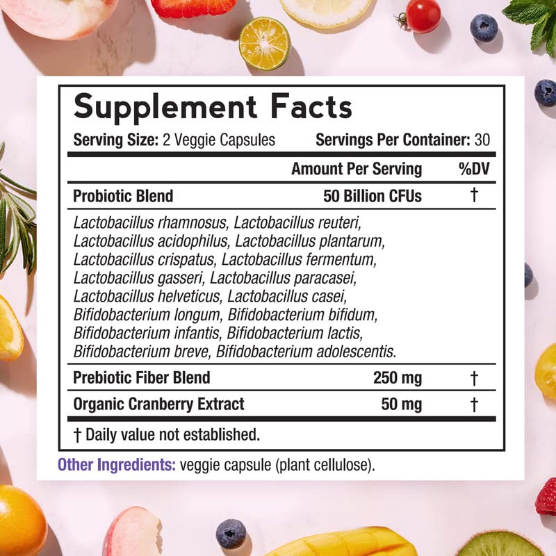 Doctor's Recipes Women’s Probiotic, 60 Caps 50 Billion CFU 16 Strains, with Organic