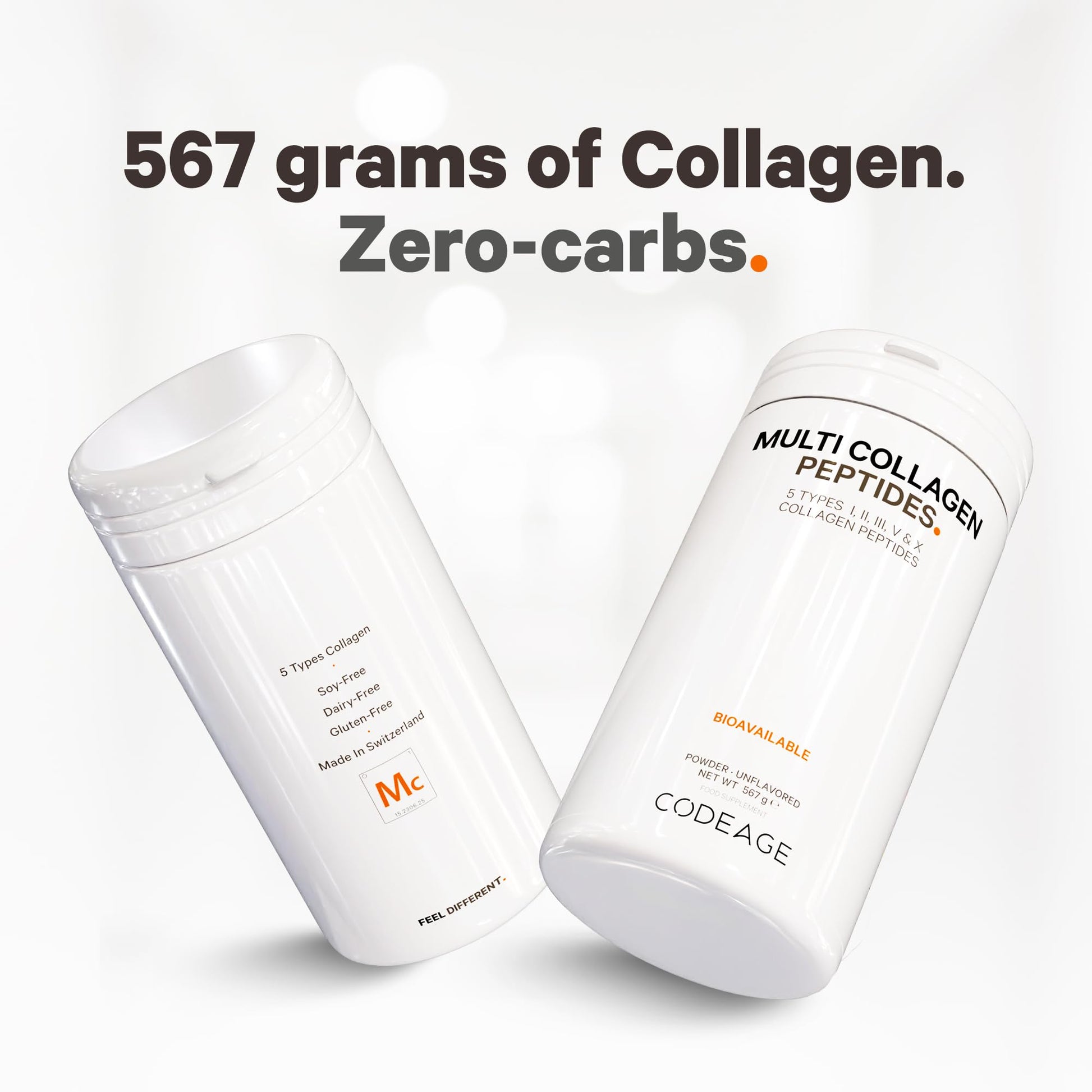 Codeage Multi Collagen Protein Powder Peptides, 2-Month Supply, Hydrolyzed, Type I, II, III, V, X Grass Fed Codeage