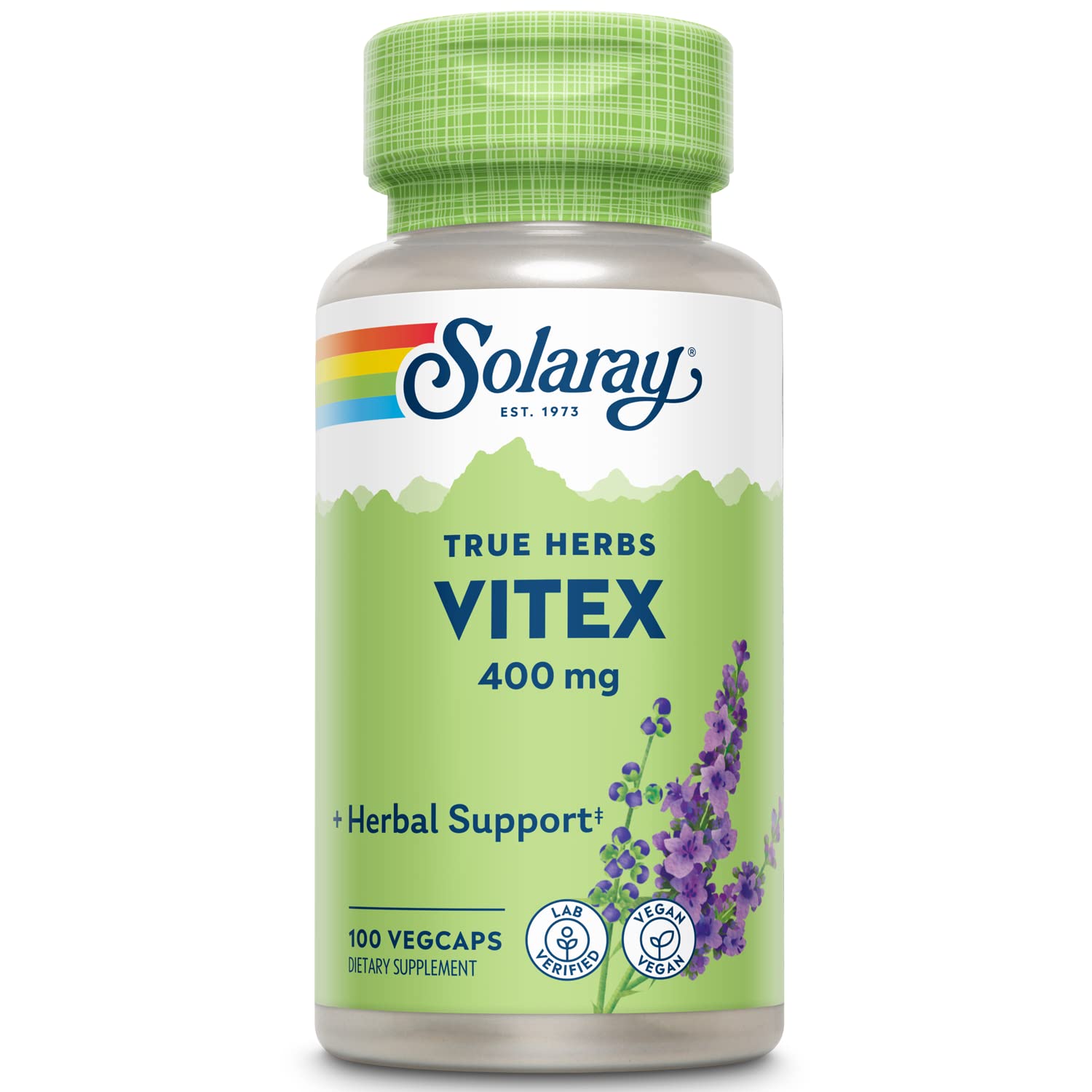 SOLARAY Vitex Whole Berry - 400 MG (100 Vegetarian Capsules)