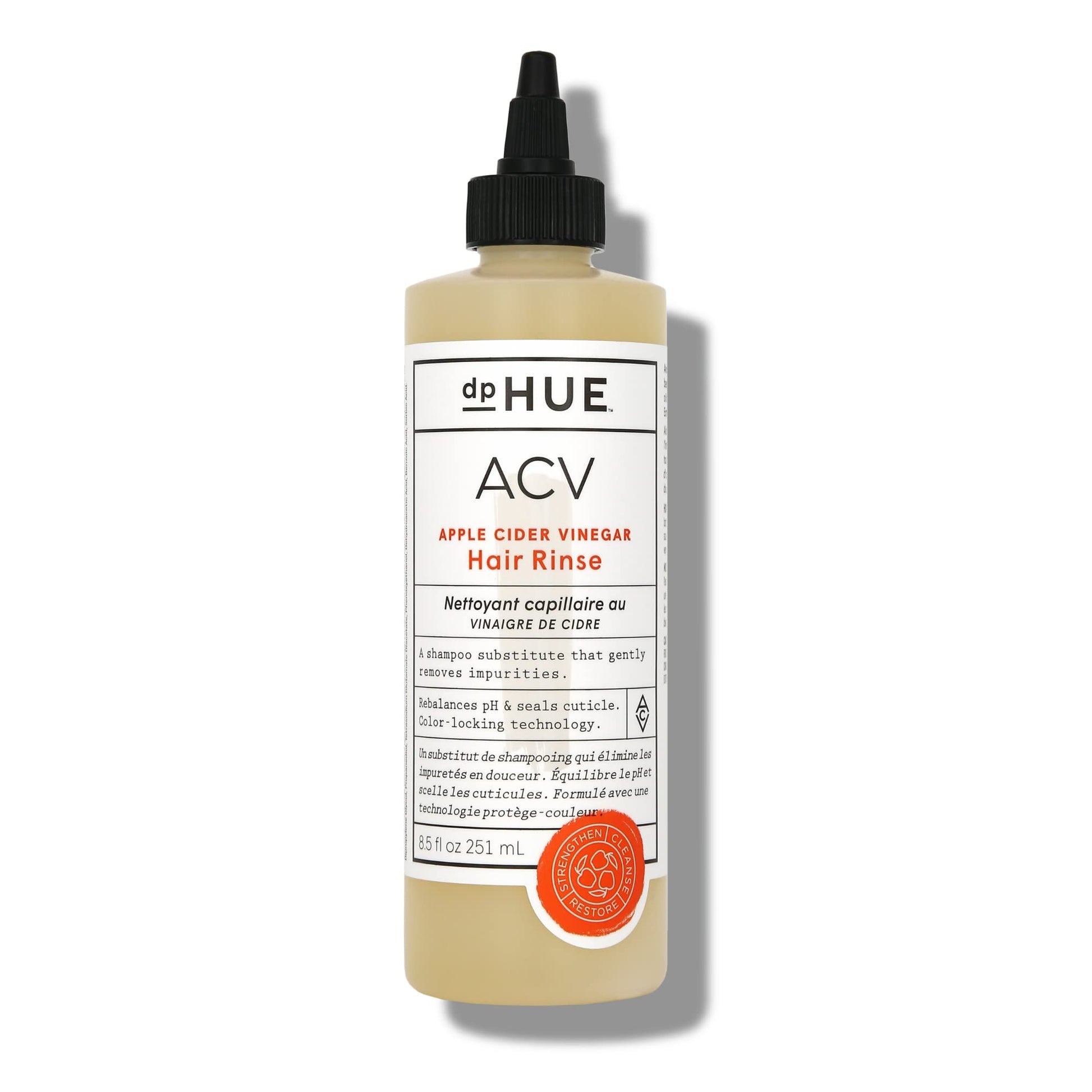 dpHUE Apple Cider Vinegar Hair Rinse, 8.5 oz - Shampoo Alternative & Scalp Cleanser 