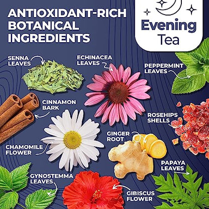 Total Tea Detox Tea & Energy Tea Set - 25 Day Detox Tea - Herbal SIim Tea