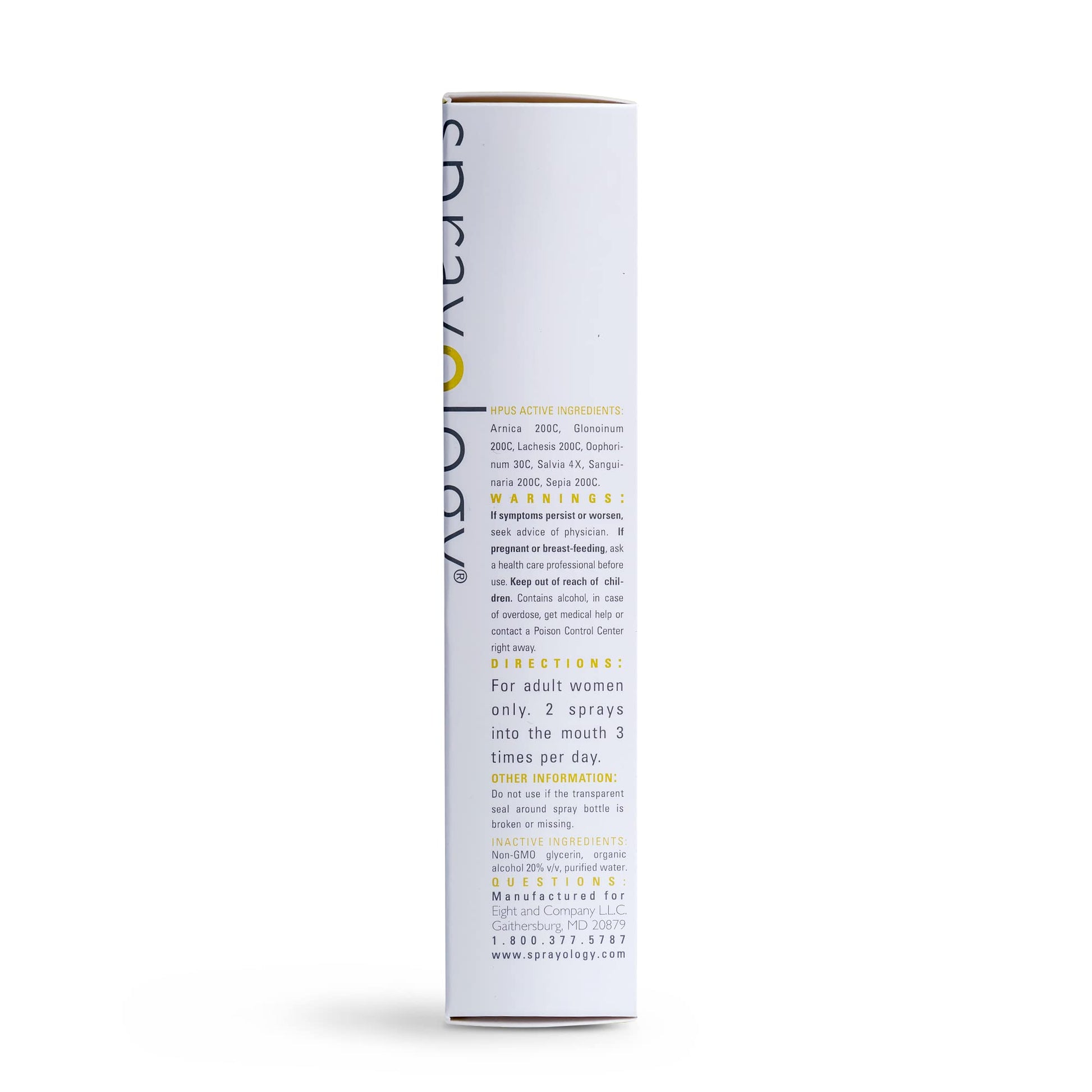 Sprayology MenoPower - Therapeutic Oral Spray for Natural Menopause Symptom and Hot Flash Relief Sprayology