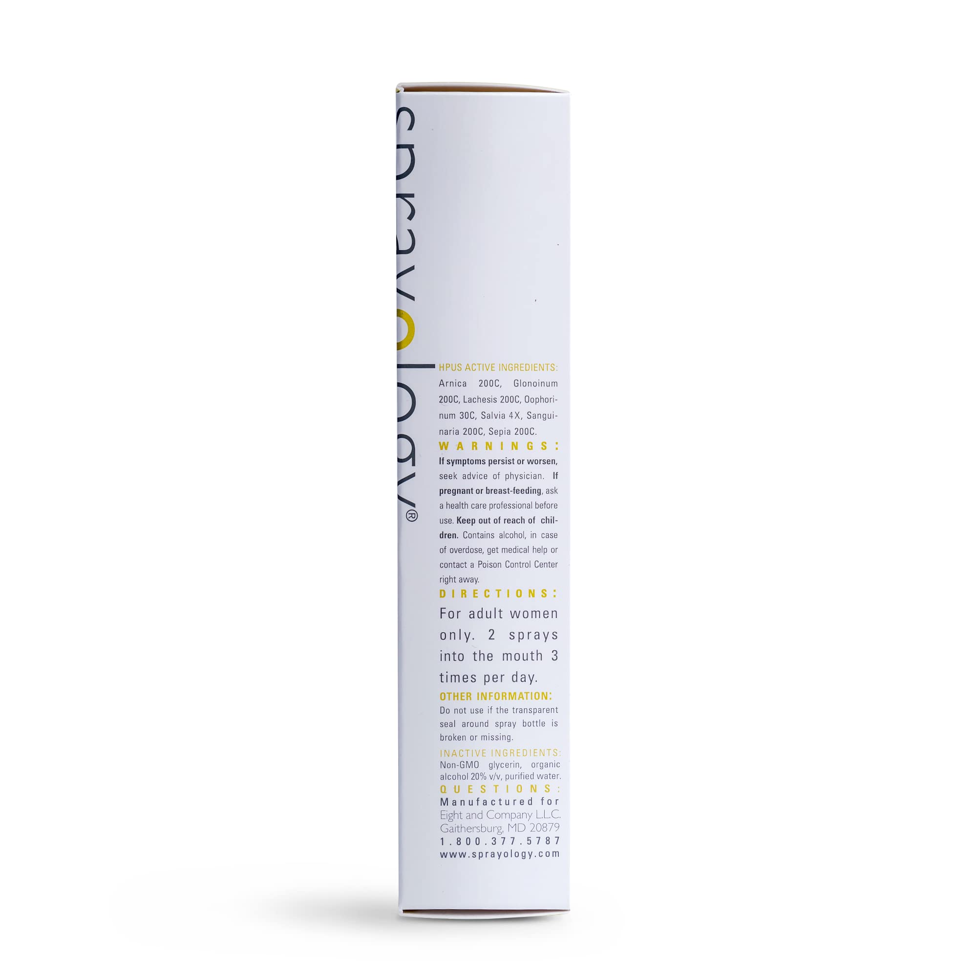 Sprayology MenoPower - Therapeutic Oral Spray for Natural Menopause Symptom and Hot Flash Relief Sprayology