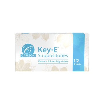 Carlson - Key-E Suppositories, 30 IU Vitamin E Suppository, Lubricates Dry Areas, Treatment