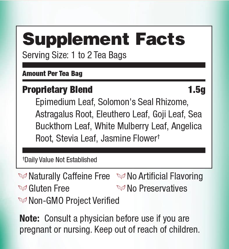 Bravo Tea Menopause Comfort Herbal Tea Caffeine Free, 20 Tea Bags Bravo Tea