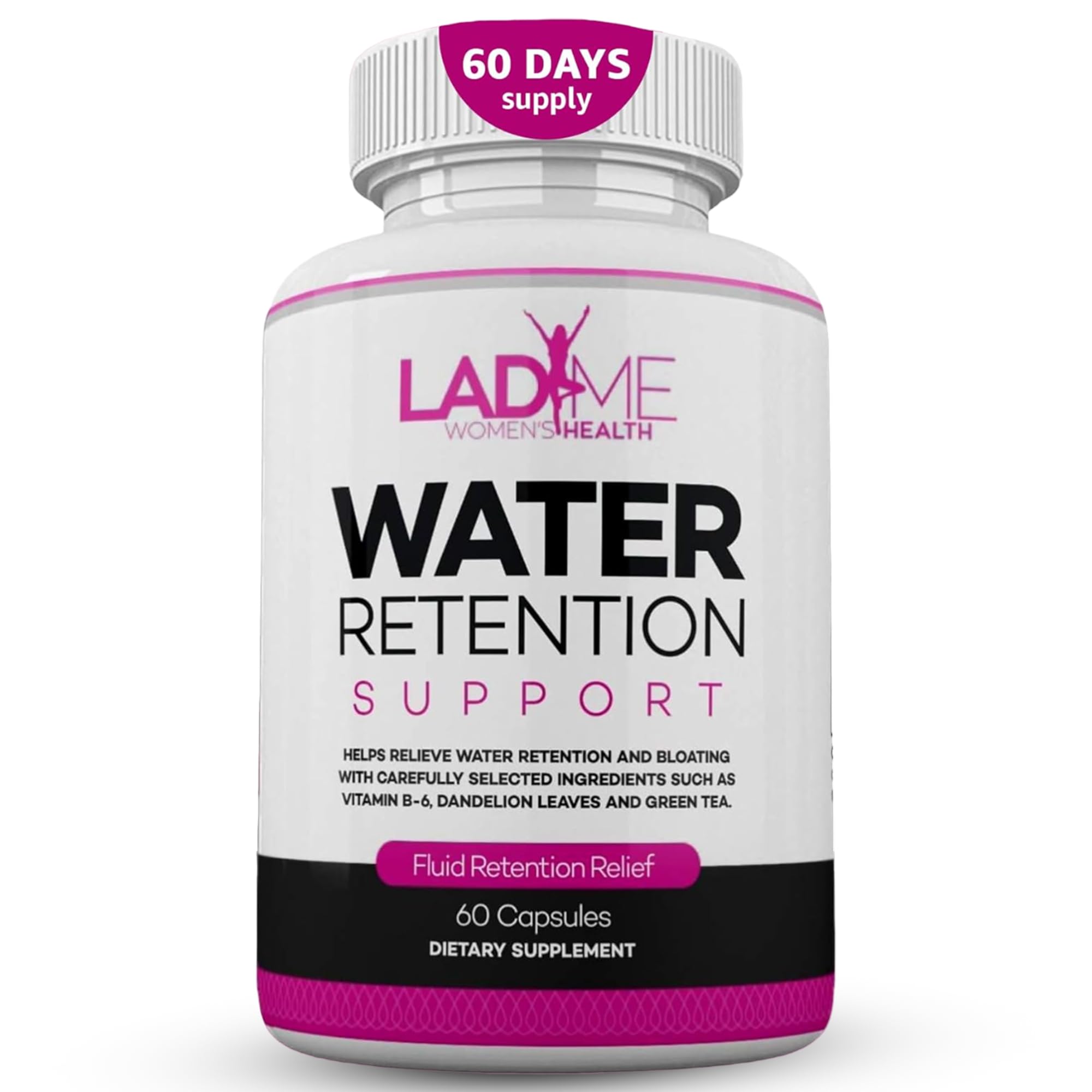 Water Retention Pills for Women Bloating Relief with Vitamin B6, Dandelion & Green Tea Natural