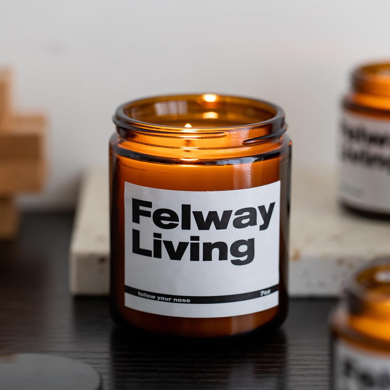 FELWAY Vanilla Scented Candle, Organic Soy Candle for Home Scented, 7 oz Long Lasting, Gift for Women's FELWAY